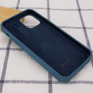 Чехол для Apple iPhone 14 Pro Max Silicone Case Full / закрытый низ Синий / Cosmos Blue