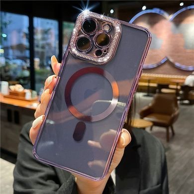 Чехол с блестками, стразами для Iphone 14 Pro Max Luxury Diamond Gold + защита камеры