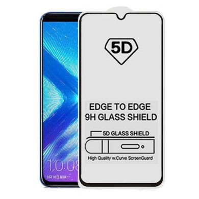 5D стекло для Huawei Y6p Black Полный клей / Full Glue
