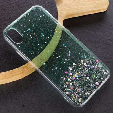 TPU чехол Star Glitter для Apple iPhone XR (6.1"") Прозрачный / Мятный