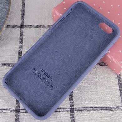 Чохол silicone case for iPhone 6 / 6s з мікрофіброю і закритим низом (Сірий / Lavender Gray)
