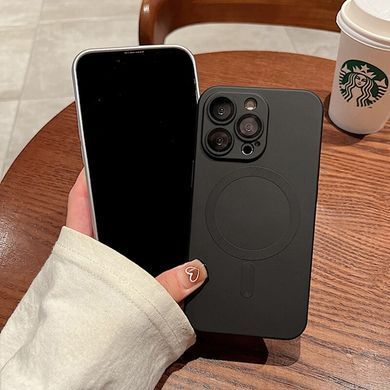 Чехол для iPhone 14 Pro Sapphire Matte with MagSafe + стекло на камеру Silver