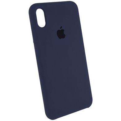 Чохол Silicone case (AAA) Original 1:1 для Apple iPhone XS Max (6.5 ") (Синій / Midnight blue)