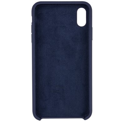 Чохол Silicone case (AAA) Original 1:1 для Apple iPhone XS Max (6.5 ") (Синій / Midnight blue)
