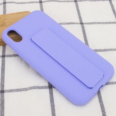 Чохол Silicone Case Hand Holder для Apple iPhone XS Max (6.5") (Бузковий / Dasheen)