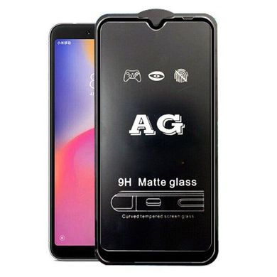 Матовое 5D стекло для Xiaomi Redmi 7 Черное - Полный клей, Черный
