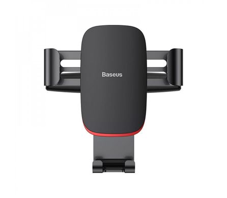 Автодержатель holder для смартфона Baseus Metal Age Gravity Car Mount CD черный, Черно-красный