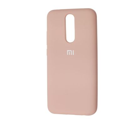 Чехол для Xiaomi Redmi 8 Silicone Full розовый песок с закрытым низом и микрофиброй