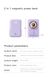 Бездротовий Повербанк MagSafe Power Bank для iPhone 10000 mAh 20W Магсейф Павербанк з бездротовою зарядкою + підставка Purple