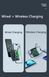 Бездротовий Повербанк MagSafe Power Bank для iPhone 10000 mAh 22.5W + 3 cables (Micro/ Usb-C/ Lightning) Магсейф Павербанк з бездротовою зарядкою Green