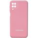 Чехол для Samsung Galaxy A22 4G / M32 Silicone Full camera закрытый низ + защита камеры Розовый / Pink