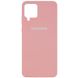 Чехол для Samsung A42 5G Silicone Full с закрытым низом и микрофиброй Розовый / Pudra