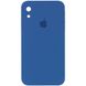 Чохол для Apple iPhone XR (6.1 "") Silicone Case Full Camera закритий низ + захист камери Синій / Navy blue квадратні борти