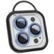 Защитное стекло Metal Sparkles на камеру (в упак.) для Apple iPhone 12 / 12 Pro Синий / Blue