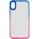 Чехол TPU+PC Fresh sip series для Apple iPhone X / XS (5.8") Розовый / Синий