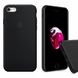 Чехол silicone case for iPhone 6/6s Black / черный с микрофиброй и закрытым низом
