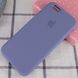 Чохол silicone case for iPhone 6 / 6s з мікрофіброю і закритим низом (Сірий / Lavender Gray)