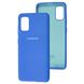 Чехол для Samsung Galaxy A41 (A415) Silicone Full голубой c закрытым низом и микрофиброю