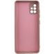 Чохол для Samsung Galaxy A51 Silicone Full camera закритий низ + захист камери Рожевий / Pink Sand