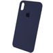 Чехол Silicone case (AAA) Original 1:1 для Apple iPhone XS Max (6.5") (Синий / Midnight blue)