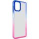 Чехол TPU+PC Fresh sip series для Samsung Galaxy A12 / M12 Розовый / Синий