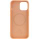 Чохол для Apple Iphone 12 / 12 pro Silicone case Original 1:1 full with Magsafe / Помаранчевий / Cantaloupe