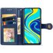 Кожаный чехол книжка GETMAN Gallant (PU) для Xiaomi Redmi Note 9 Pro Синий