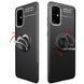 TPU чехол Deen ColorRing под магнитный держатель (opp) для Samsung Galaxy A51 (Черный / Черный)