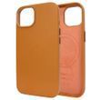 Кожаный чехол Leather Case with MagSafe для Apple iPhone 14 Pro Max Коричневый / Golden Brawn