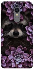 Чохол для Xiaomi Redmi 5 Plus PandaPrint Єнот в кольорах квіти