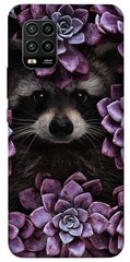 Чохол для Xiaomi Mi 10 Lite PandaPrint Єнот в кольорах квіти