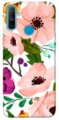 Чехол для Realme C3 PandaPrint Акварельные цветы цветы