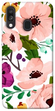 Чехол для Samsung Galaxy A40 (A405F) PandaPrint Акварельные цветы цветы