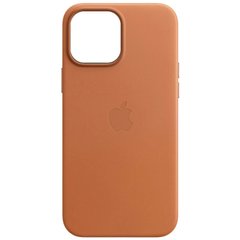Кожаный чехол Leather Case (AAA) with MagSafe для Apple iPhone 14 Pro Max (6.7") Коричневый / Coppe