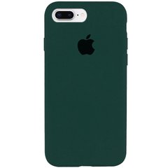 Чехол для Apple iPhone 7 plus / 8 plus Silicone Case Full с микрофиброй и закрытым низом (5.5"") Зеленый / Forest green