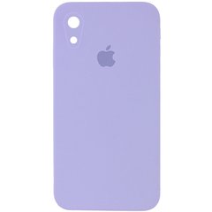 Чехол для Apple iPhone XR (6.1"") Silicone Case Full Camera закрытый низ + защита камеры Сиреневый / Dasheen квадратные борты
