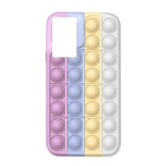 Чехол для Samsung A12 Pop-It Case Поп ит Розовый / Pink / White