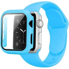 Ремінець для Apple Watch 42mm | 44mm | 45mm Silicone BAND+CASE Blue