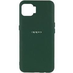 Чехол для Oppo A73 Silicone Full с закрытым низом и микрофиброй Зеленый / Dark green