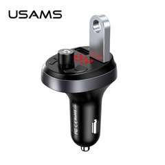 Адаптер автомобильный USAMS with Bluetooth FM US-CC062 C11 |2USB, 2.1A|	black