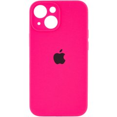 Чохол для Apple iPhone 14 Plus Silicone Full camera закритий низ + захист камери / Рожевий / Barbie pink