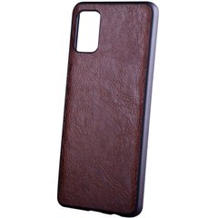 Кожаный чехол PU Retro classic для Samsung Galaxy M51 (Темно-коричневый)