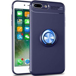 TPU чохол Deen ColorRing під магнітний тримач (opp) для Apple iPhone 7 plus / 8 plus (5.5"") Синій / Синій