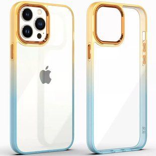 Чохол TPU+PC Fresh sip series для Apple iPhone 13 (6.1"") Бірюзовий / Помаранчевий