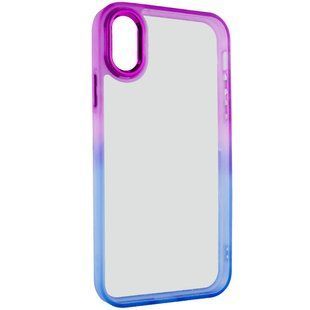 Чехол TPU+PC Fresh sip series для Apple iPhone X / XS (5.8") Синий / Фиолетовый