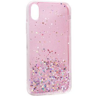 TPU чохол Star Glitter для Apple iPhone XR (6.1 "") Прозорий / Рожевий