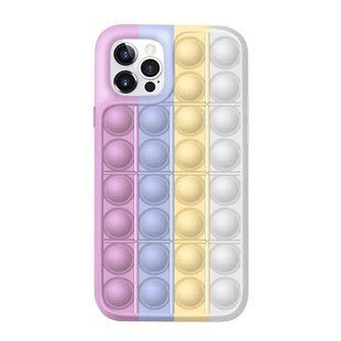 Чехол для iPhone 12 / 12 Pro Pop-It Case Поп ит Розовый / Pink / White