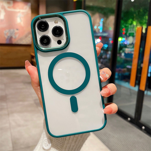 Чохол для iPhone 14 Matte Acrylic MagSafe Green