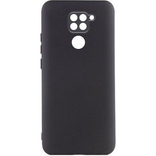 Чехол для Xiaomi Redmi Note 9 / Redmi 10X Silicone Full camera закрытый низ + защита камеры Черный