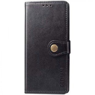 Шкіряний чохол книжка GETMAN Gallant (PU) для Xiaomi Redmi Note 9 Pro Чорний